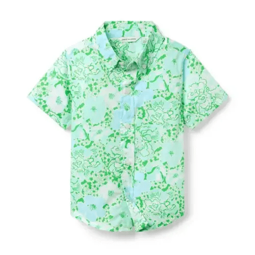 Boy Green Burst Of Joy Lilly Pulitzer x Janie and Jack Lavin Shirt by Janie and Jack