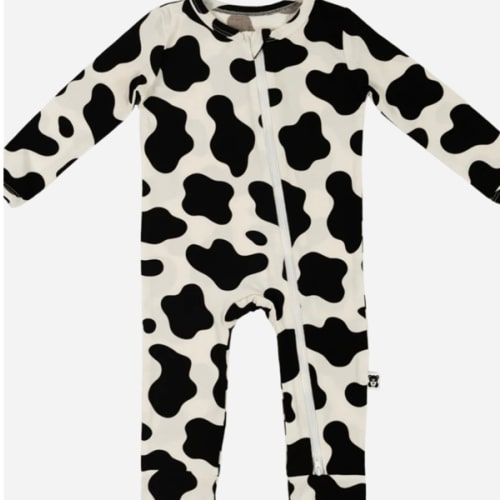 Zippered Romper (Moo) – Snuggle & Slumber