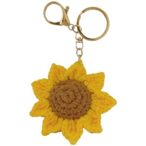 Keychain Handmade Weaving Cute Sunflower Keychains Gift for Car keys Bag Wallet Purse Women Girls