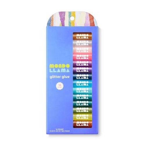 16ct Glitter Glue Pen Pack - Mondo Llama™: Multicolor Metallic Craft Embellishments, Art & Stationery, Ages 6+