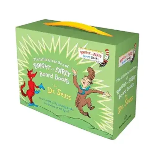 The Little Green Boxed Set of Bright and Early Board Books: Fox in Socks; Mr. Brown Can Moo! Can You?; There's a Wocket in My Pocket!; Dr. Seuss's ABC
