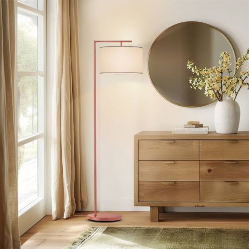 Brightech Montage Modern Includes LED Light Bulb Arc Floor Lamp Matte Rose Gold