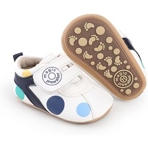 Baby Boys Girls Sneakers Toddler Non-Slip Soft Rubber Sole First Walking Shoes Infant Newborn Crib Dress Shoes