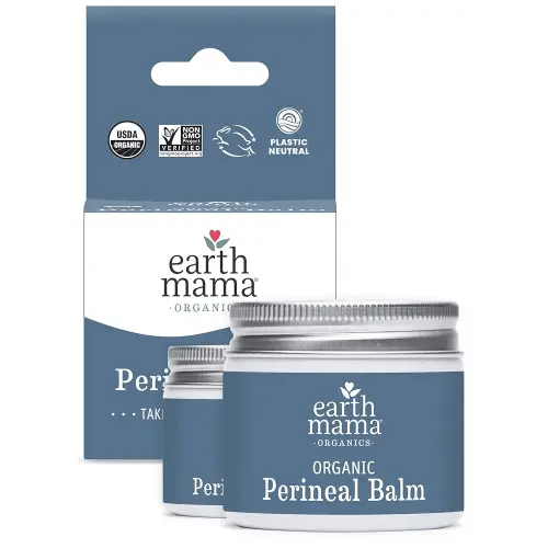 Earth Mama Organic Perineal Balm | Naturally Cooling Herbal Salve for Pregnancy and Postpartum Relief with Witch Hazel & Calendula, Feminine Care Essentials, No Benzocaine or Butane, 2-Oz (2-Pack)