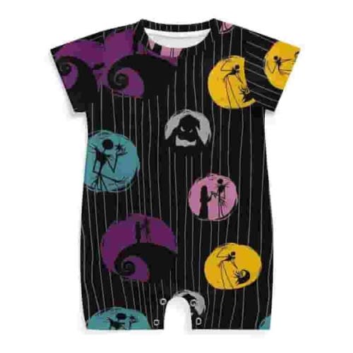 The Nightmare Before Christmas Baby One-Piece Rompers Short Sleeve Bodysuits Jumpsuit Newborn Infant Toddler Summer Outfit Kid Clothing Sets