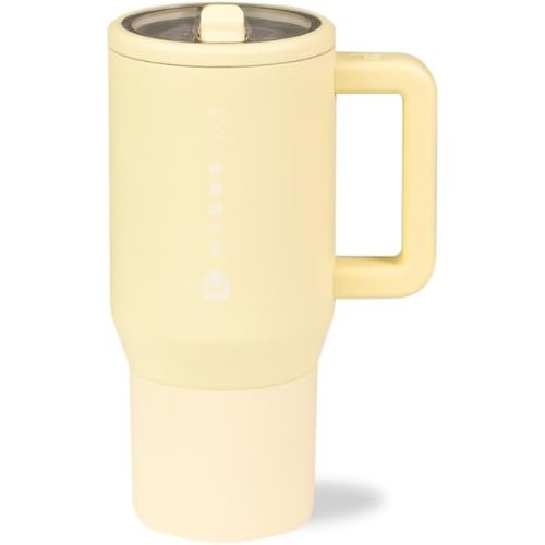 HydroJug Kids - 20 oz Insulated Kids Water Bottle with Flip Straw & Handle | Leak-Proof & Durable | Perfect for School, Sports, Lunch, Travel & Camp, Butter
