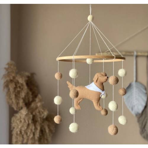Dog Mobile for Nursery Golden Retriever Dog Baby Mobile - Etsy