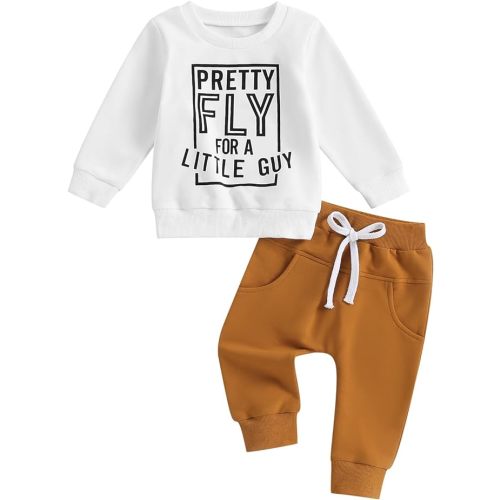 2Pcs Toddler Baby Boy Girl Sweatshirt Tops Pants Set Long Sleeve Sweatsuit Fall Winter Outfits