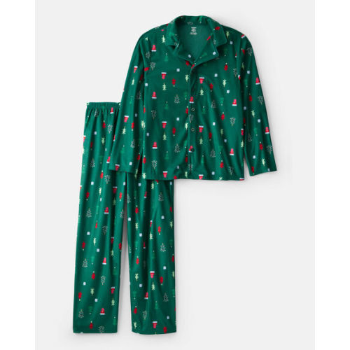 Adult Christmas Trees Long-Sleeve Loose Fit Pajamas - Green - Carter's | Carter's
