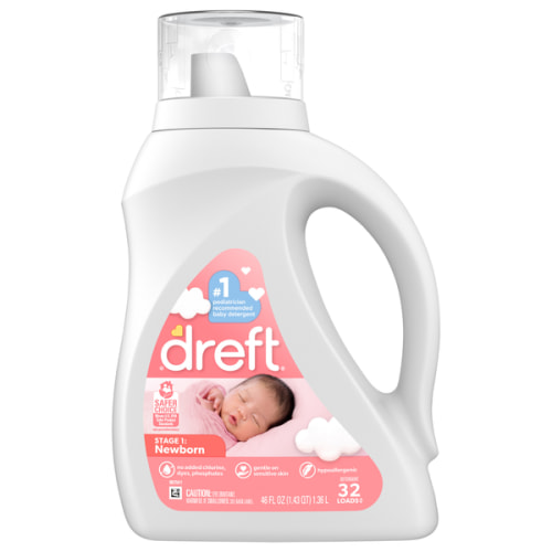 Dreft Stage 1 Newborn Baby Hypoallergenic Liquid Laundry Detergent