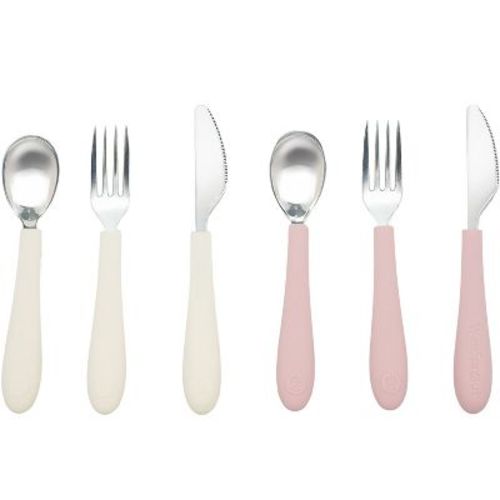 WeeSprout Kids Stainless Steel Utensils Set - Premium 18/8 Grade Silverware Kit - 2 Spoons, 2 Forks, 2 Knives