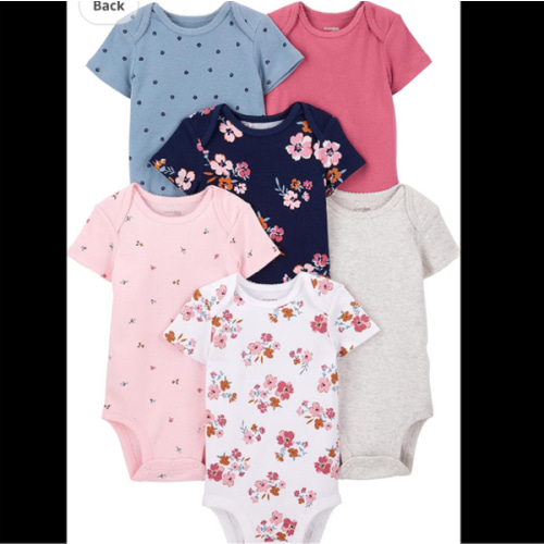 Simple Joys by Carter's Baby-Girls 6-Pack Short-Sleeve Bodysuit