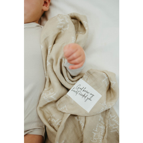 OUR HOUSE ABOVE God Knew My Heart Needed You Swaddle Blanket - God Knew My Heart Needed You Swaddle Blanket