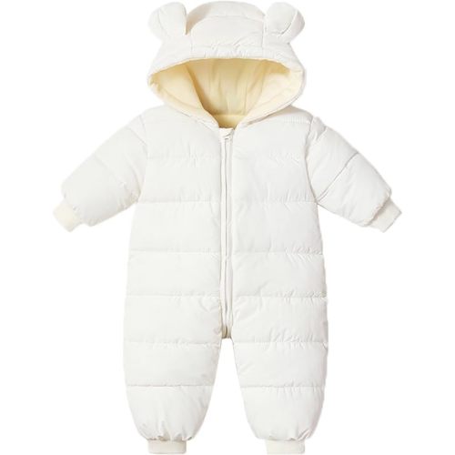 Ilyboz Infant Toddler Snowsuit Cute Baby Bear Suit Newborn Winter Coat Warm Hooded Jumpsuit for Boys Girls