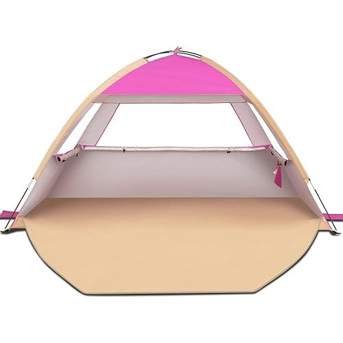 Venustas Beach Tent Sun Shelter for 3/4-5/6-7/8-10 Person, UPF 50+ UV Protection Beach Canopy, Lightweight and Easy Setup Cabana, Portable Shade Tent