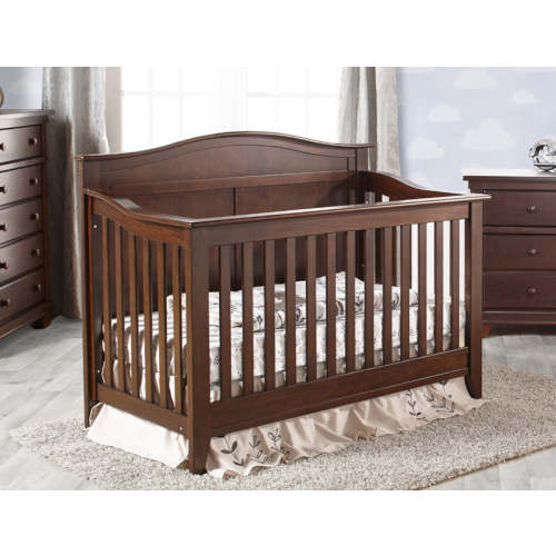 Pali Napoli Collection Curved Top Forever Crib  - Mocacchino