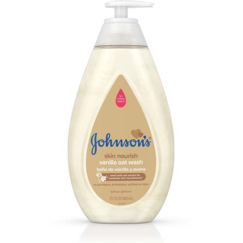 JOHNSON'S Tear Free Skin Nourishing Baby Wash With Vanilla & Oat Extract 27.1 oz (Pack of 3)