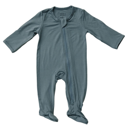 Bamboo Zipper | Dusty Blue