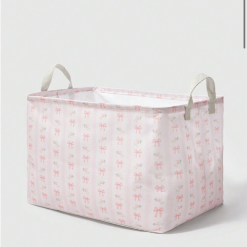 ROMWE Kawaii One Storage Basket With Floral Butterfly Pattern
