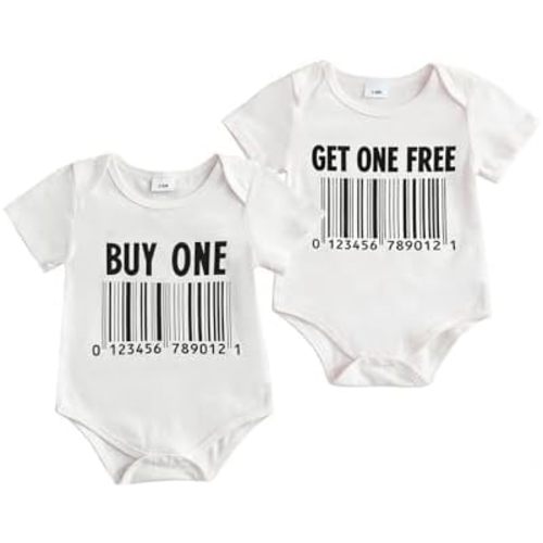 Newborn Baby Twins Clothes Funny Letter Print Romper Bodysuit Shirt Twins' Babys Gift Infant Boy Girl Fall Clothes