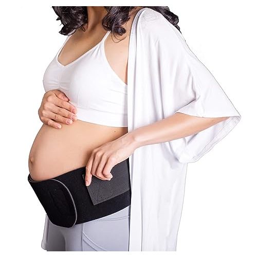 CABEA Babybellyband 2-in-1 Original Pregnancy Belly Band Maternity Belt, Adjustable Pregnancy and Postpartum Belly Wrap Provides Relief and Supports Back, Joint, and Hips