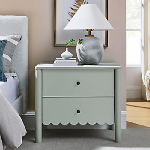 Modway Emmeline Scalloped 25" 2 Drawer Nightstand