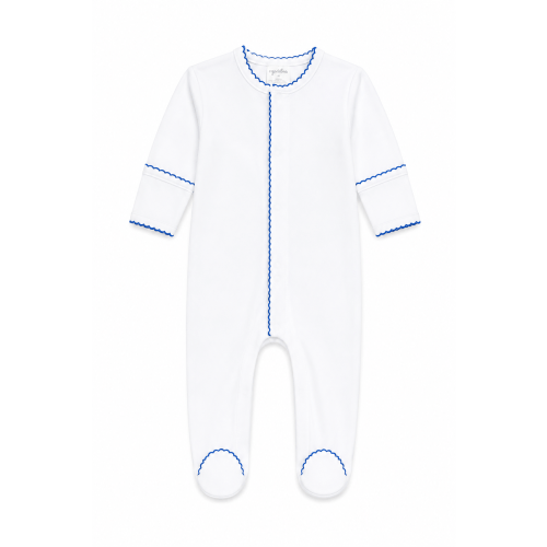 White and True Blue Personalized Coming-Home Baby Set – Caprilina