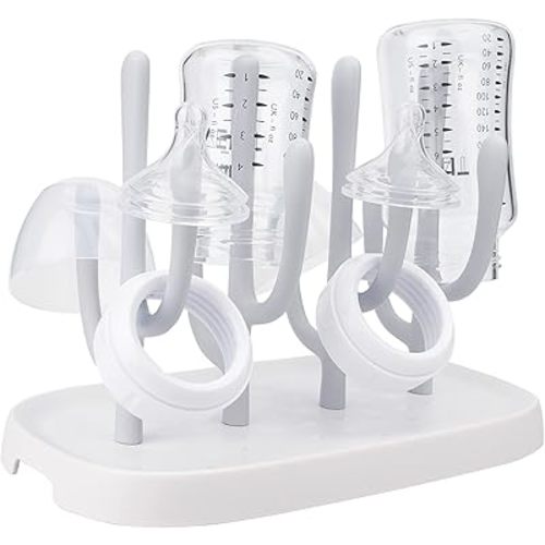 Baby Bottle Drying Rack, Space Saving Bottle Dryer Holder for Bottles, Nipples, Pump Parts, Cups