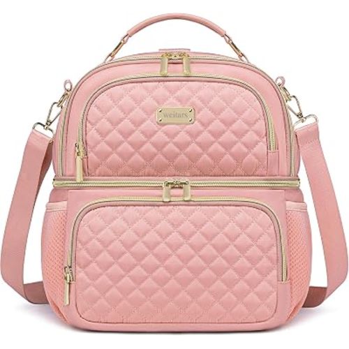 Lunch Bag for Women,Dual Compartment Lunch Box for Women Lunch Tote for Work,Insulated Leakproof Large Lunchbox Lunch Cooler for Adult for Men, Women, Lunchbag for Hiking,Picnic,Beach