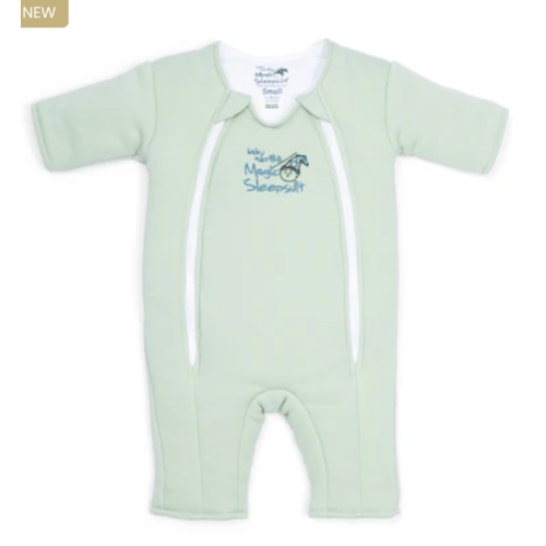Sage Green Baby Merlin’s Magic Sleepsuit – 100% Cotton Sleep Solution