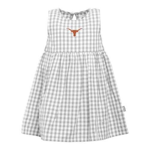 Texas Longhorns Garb Girls Infant Loren Gingham Dress - Gray