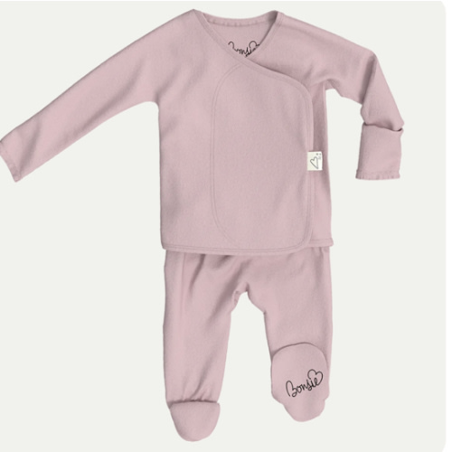 Newborn Footie - Peony – Bonsie Skin to Skin Babywear