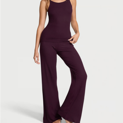 Modal Wide-Rib Lounge Tank & Pants Set
