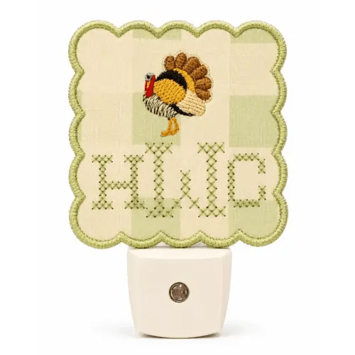 Embroidered Turkey Nightlight