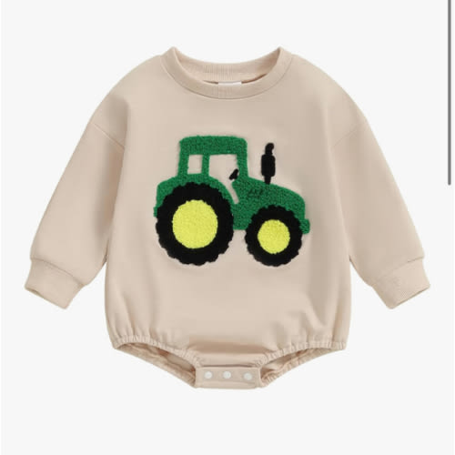 VISGOGO Newborn Infant Baby Boy Girls Oversized Romper Little Dude Sweater Onesie Coming Home Outfit Neutral Clothes