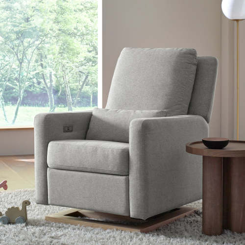 Babyletto Sigi Electronic Recliner and Glider in Eco-Performance Fabric with USB port | Water Repellent & Stain Resistant