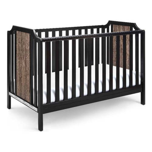 Brees Crib in Black and Brownstone Finish