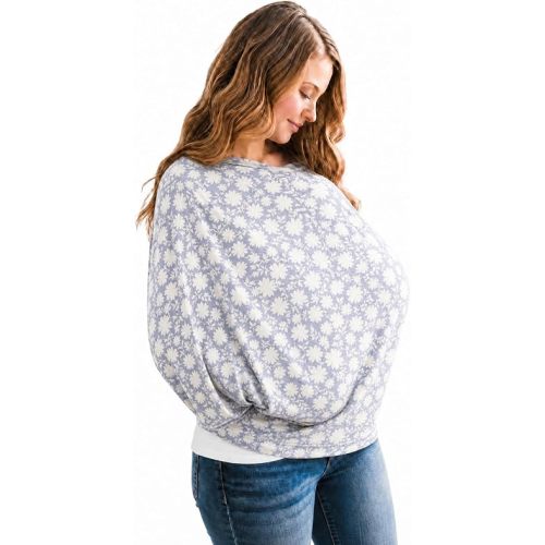 Copper Pearl Nursing Cover for Breastfeeding – Multi-Use Baby Car Seat Canopy, Stroller Shade & Breast Feeding Wrap for Women, Stretchy Breathable Carseat Shawl for Boy or Girl, Lacie