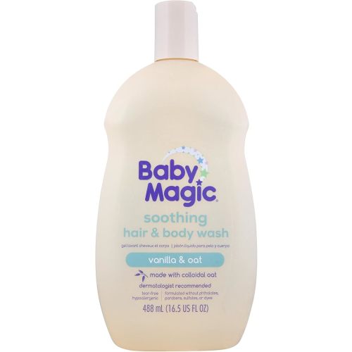 Baby Magic Soothing Hair & Body Wash | Soothes and Cleanses Baby's Delicate Skin | Tear-Free | Vanilla and Oats | 16.5 fl oz.