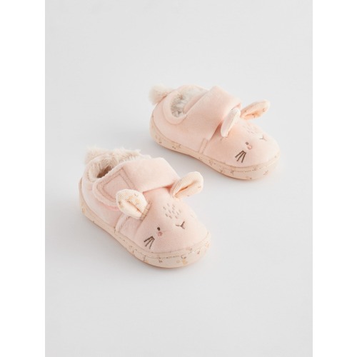 Neutral Cream Bunny Cupsole Slippers