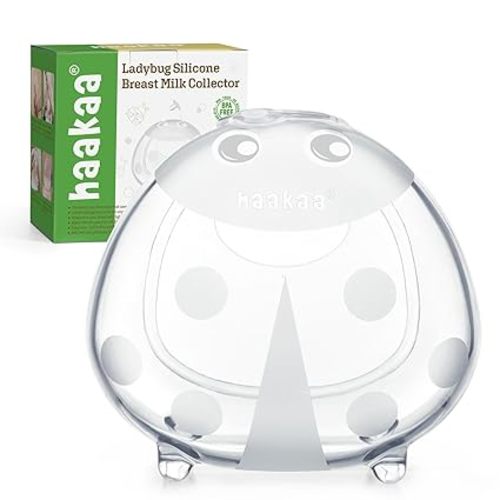haakaa Ladybug Breast Milk Collector Milk Catchers 2.5oz/75ml,1PC | Passive Breastmilk Collector,Breastfeeding Milk Savers Fit in Nursing Bra,Letdown Catcher,Premium Silicone,Easy Put on