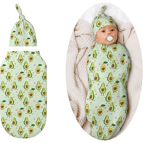 Avocado Swaddle Blankets Newborn Receiving Blanket Baby Swaddle Wrap Soft Sleeping Sack for Baby Girls Boys