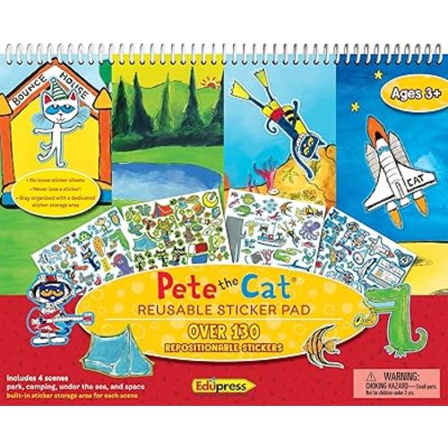 Teacher Created Resources Pete The Cat Reusable Sticker Pad
