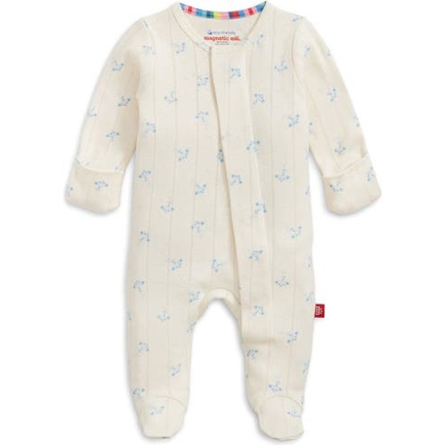 Airplanes Organic Cotton Pointelle Footie, 6-9M