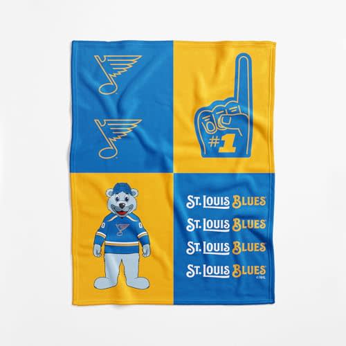 NHL Officially Licensed Baby Swaddle Blanket, 40 x 50 in, Soft Lightweight Polyester, Domino Design