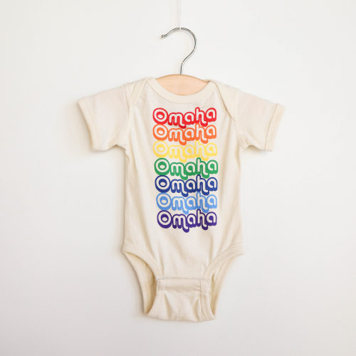 Milk & Daisy Omaha Rainbow Onesie