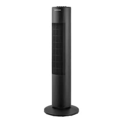29 in. 3-Speed Oscillating Tower Fan in Black with Easy Carry Handle