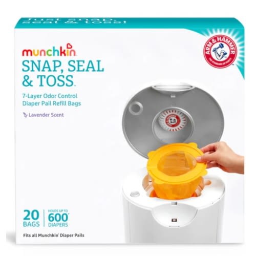 Arm & Hammer™ Snap, Seal & Toss Diaper Pail Bag Refills, 20pk