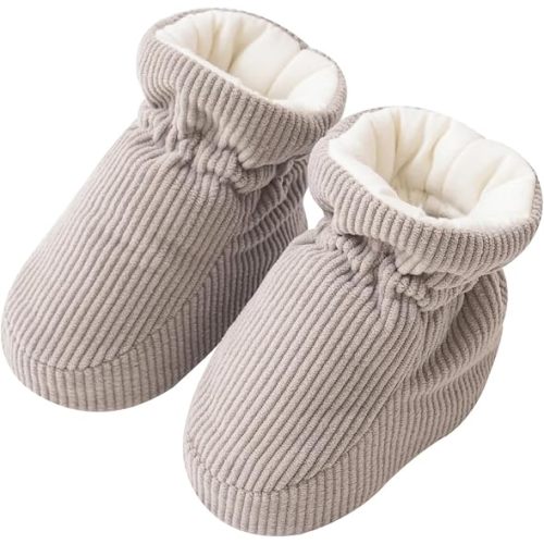 Baby Booties Newborn Fleece Cozy Soft Warm Crib Shoes for Infant Boys Girls