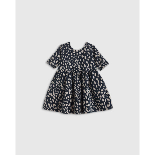 Organic Cotton Skater Dress - Baby Girl in Pink Poppy Floral